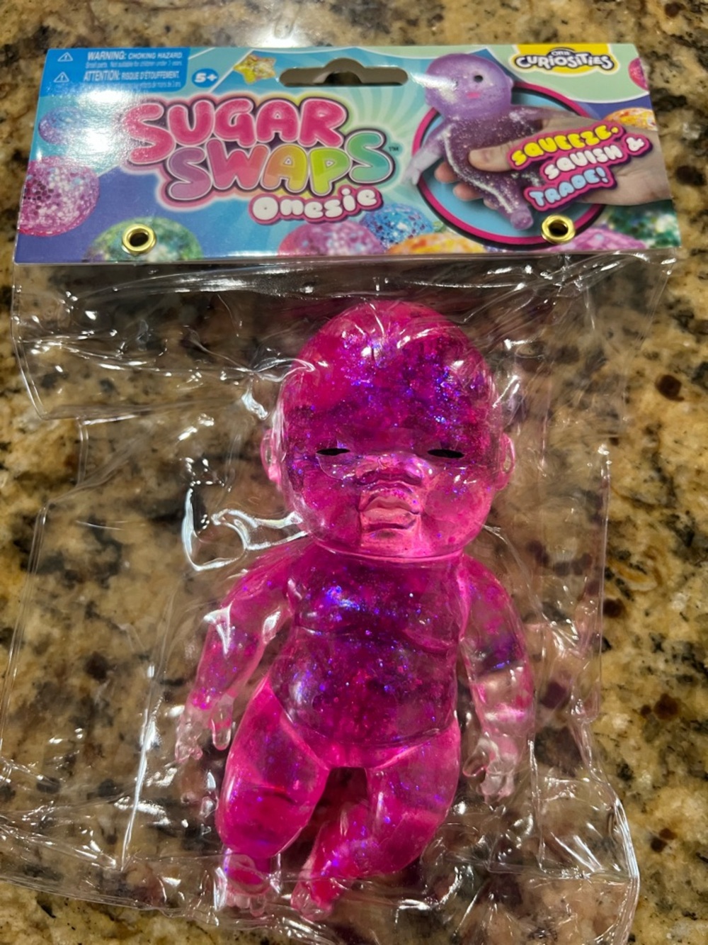 Sugar Swaps Onesie Glitter Squeeze Toy - Pink